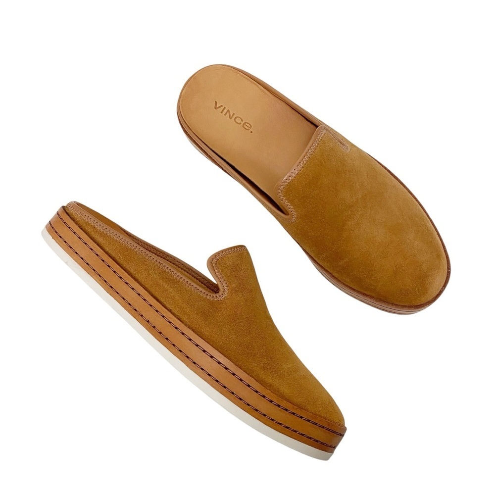Vince Canella Suede Slip On Mules Loafer
